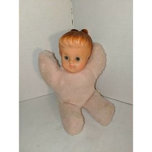 Vintage Pride of America Cuddle Toys by Douglas Plush Pink Girl Doll. 7" dolly